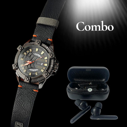 INVICTA CUERO + AUDIFONOS