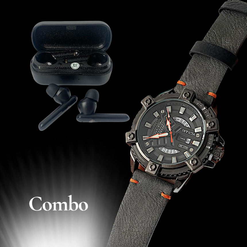 INVICTA CUERO + AUDIFONOS